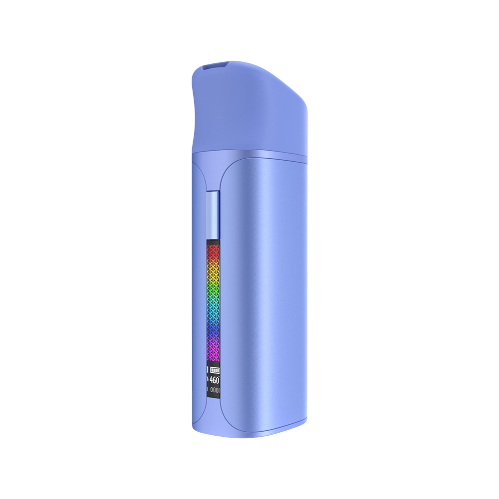 Sky blue Yocan Black Pocket concentrate vaporizer with rainbow display, Coastal Hemp Co