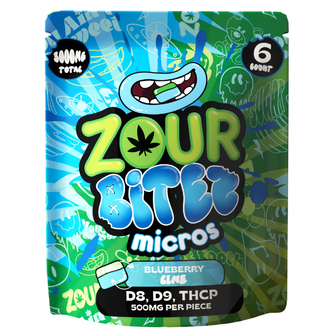 Zour Bitez 3000mg 6Pk Gummies Zour Stash Coastal Hemp Co