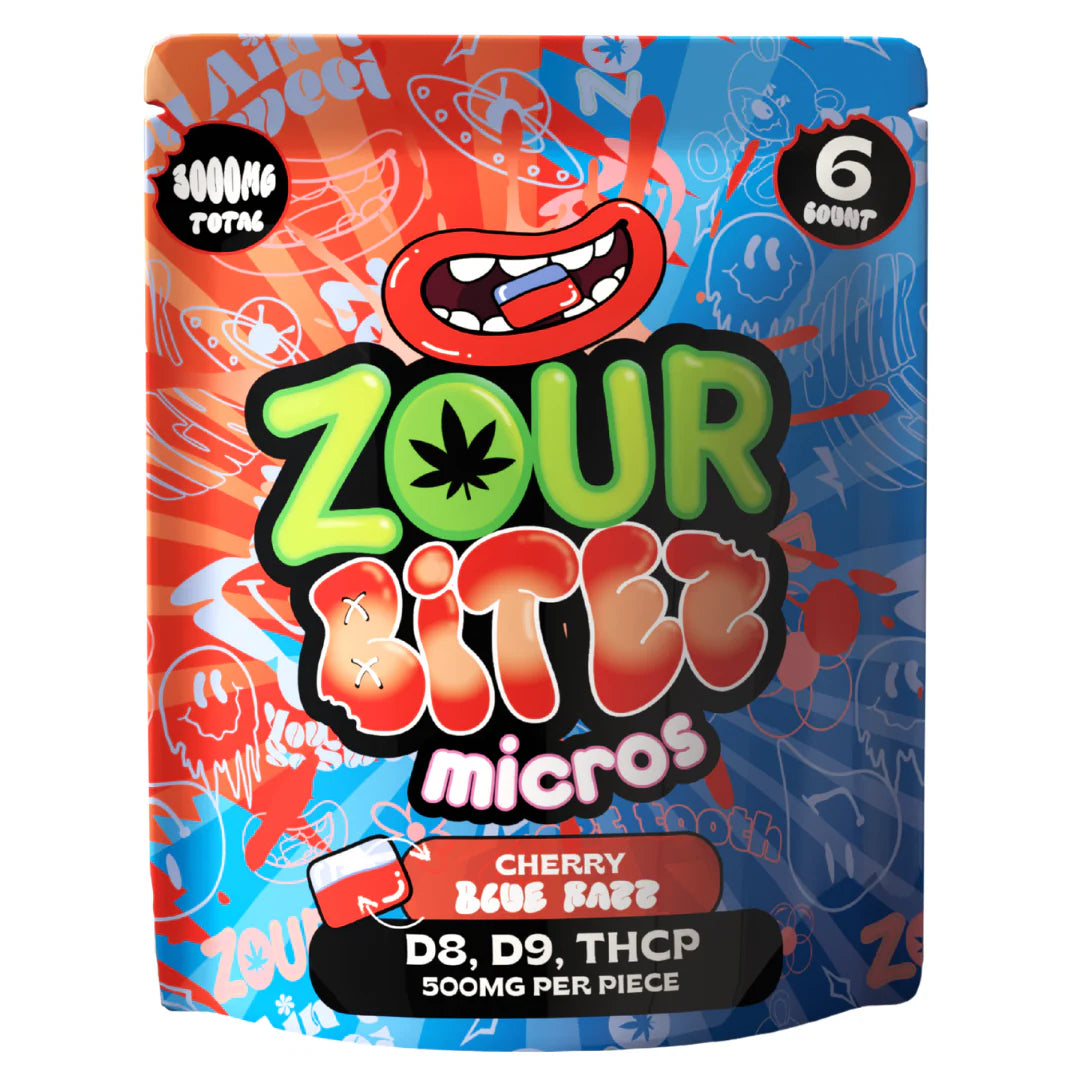 Zour Bitez 3000mg 6Pk Gummies Zour Stash Coastal Hemp Co