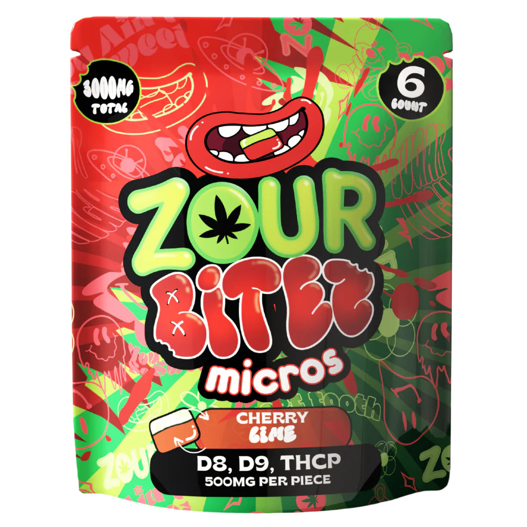Zour Bitez 3000mg 6Pk Gummies Zour Stash Coastal Hemp Co