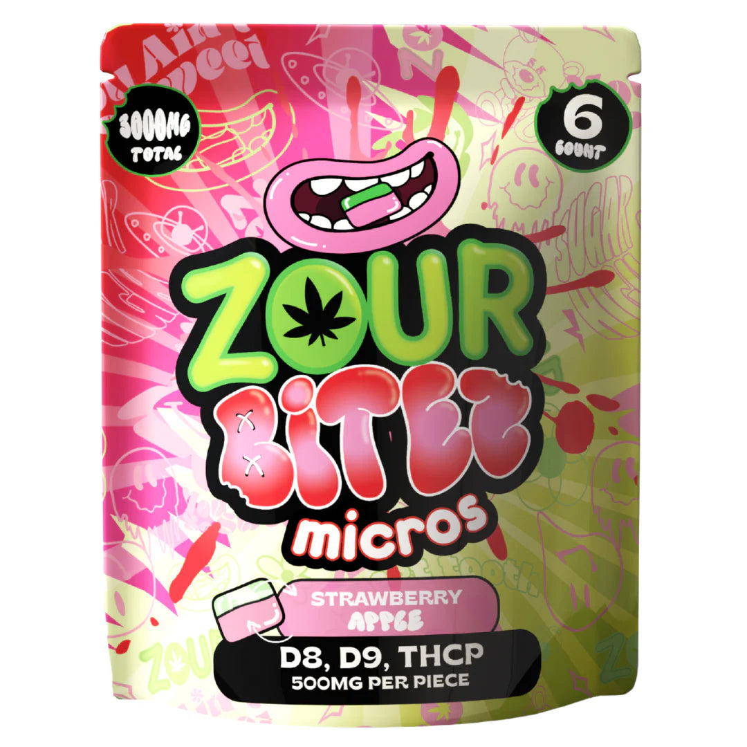 Zour Bitez 3000mg 6Pk Gummies Zour Stash Coastal Hemp Co