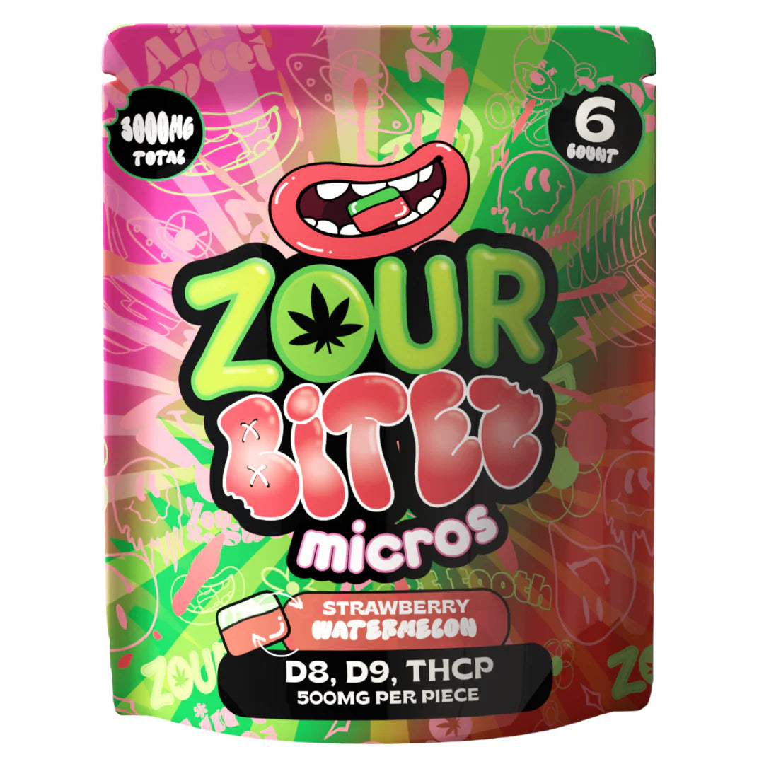 Zour Bitez 3000mg 6Pk Gummies Zour Stash Coastal Hemp Co