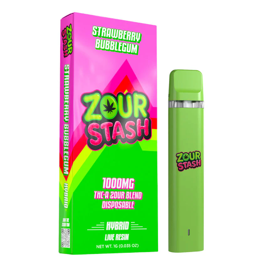 Zour Stash THCA Live Resin Disposable 1G Ice Kream Coastal Hemp Co