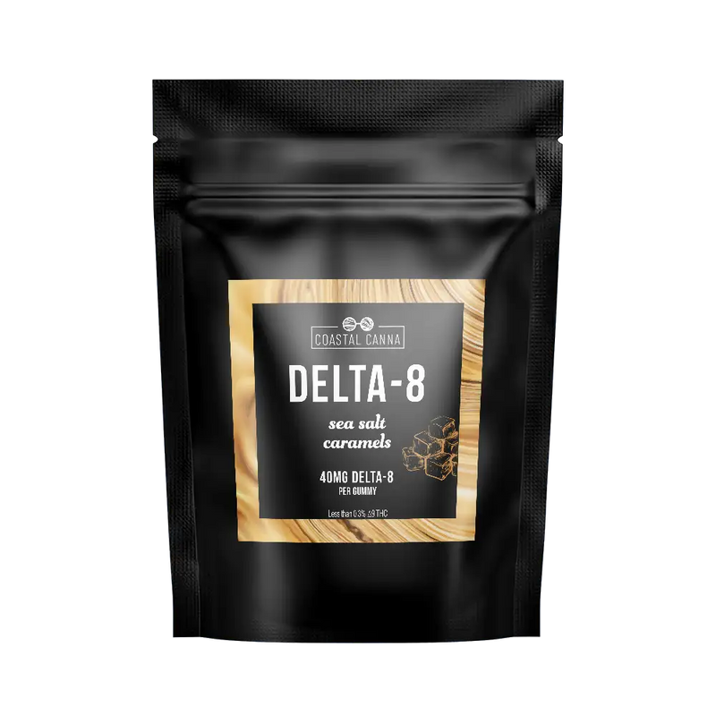 Organic Delta 8 Sea Salt Caramels 40 mg - Coastal Hemp Co - Coastal Hemp Co